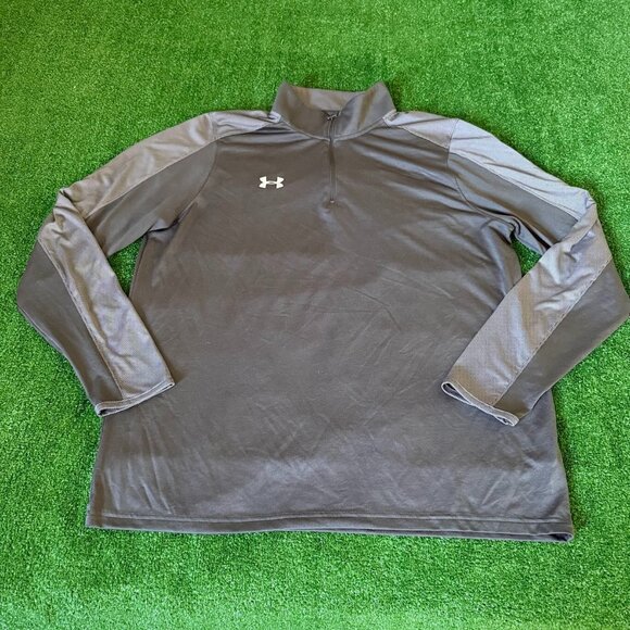 Under Armour Novelty Locker Mock Neck 1/4 Zip Loose Fit Golf Sweatshirt Size XL - Picture 1 of 11